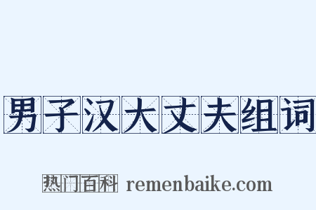 男子汉大丈夫组词是什么意思的图片